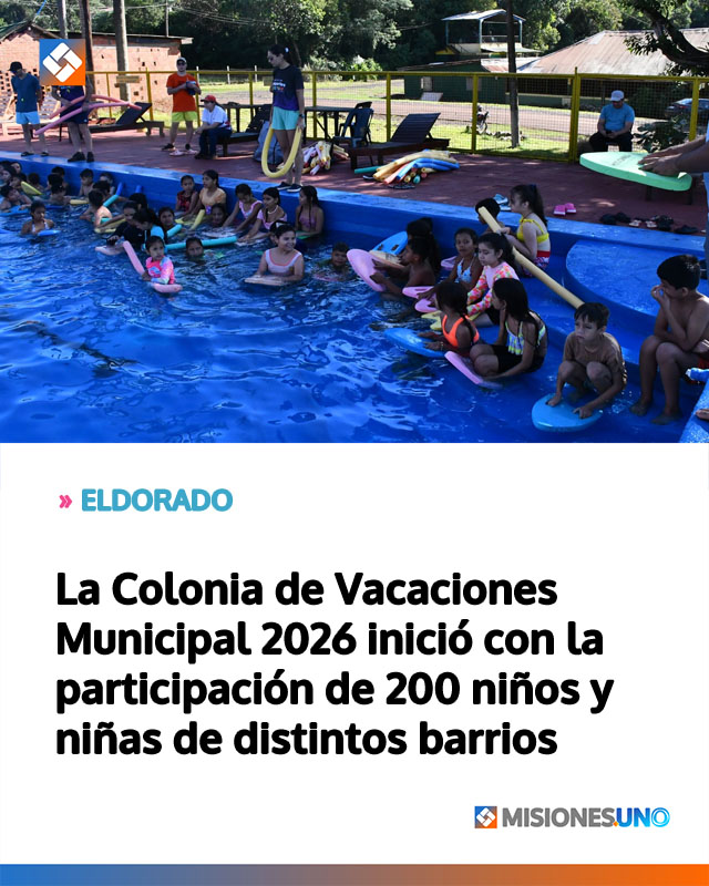ELDORADO: La Colonia de Vacaciones Municipal 2026 inició con la participación de 200 niños y niñas de distintos barrios