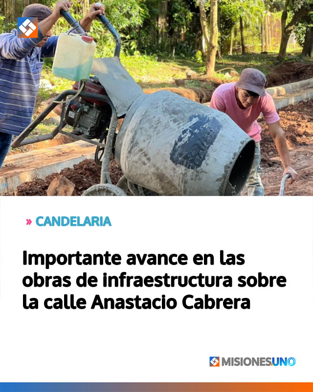 Importante avance en las obras de infraestructura sobre la calle Anastacio Cabrera