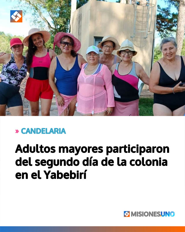 Adultos mayores participaron del segundo día de la colonia en el Yabebirí