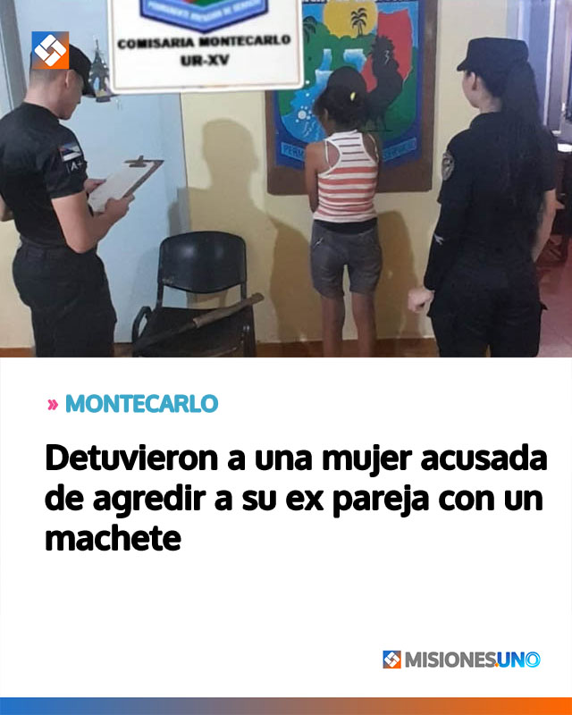 Montecarlo: detuvieron a una mujer acusada de agredir a su ex pareja con un machete