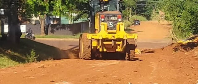 CANDELARIA: Obras Públicas realizó trabajos de mejoramiento vial en el barrio 2 de Febrero