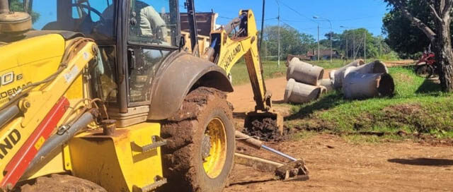 CANDELARIA: Avanzan las obras de zanjeo y entubado en el barrio 20 de Junio