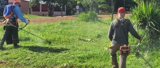 CANDELARIA: Continúan los trabajos de desmalezamiento en distintos barrios de la ciudad