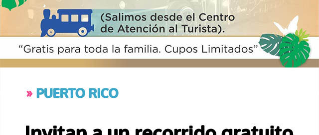 Invitan a un recorrido gratuito por los principales atractivos turísticos