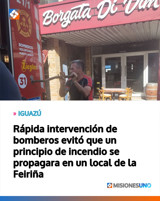 Rápida intervención de bomberos evitó que un principio de incendio se propagara en un local de la Feiriña