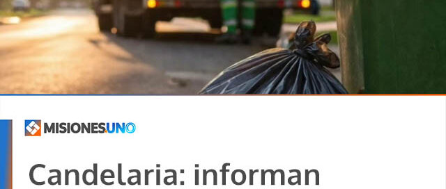 Candelaria: informan cambios en el servicio de recolección de residuos por Semana Santa